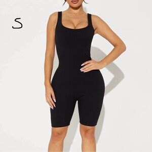 Fashion Nova Black Ribbed Sleeveless Bodysuit